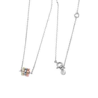 Michael Kors Multi Tone Gold And Rose Gold Plated Sterling Silver Premium Pendant With Chain