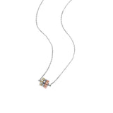 Michael Kors Multi Tone Gold And Rose Gold Plated Sterling Silver Premium Pendant With Chain