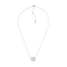 Load image into Gallery viewer, Michael Kors Sterling Silver Premium Tapered Baguette CZ Heart Pendant With Chain