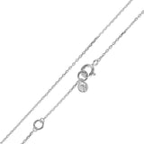 Michael Kors Sterling Silver Premium Tapered Baguette CZ Heart Pendant With Chain