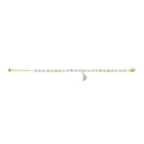 Emporio Armani Gold Plated Stainless Steel Sentimental Logo White Beads Bracelet