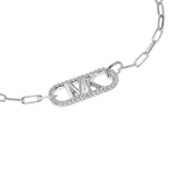 Michael Kors Sterling Silver Premium Pave Empire Link Bracelet