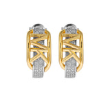 Michael Kors Two Tone Gold Plated Sterling Silver Premium Hoop Earring