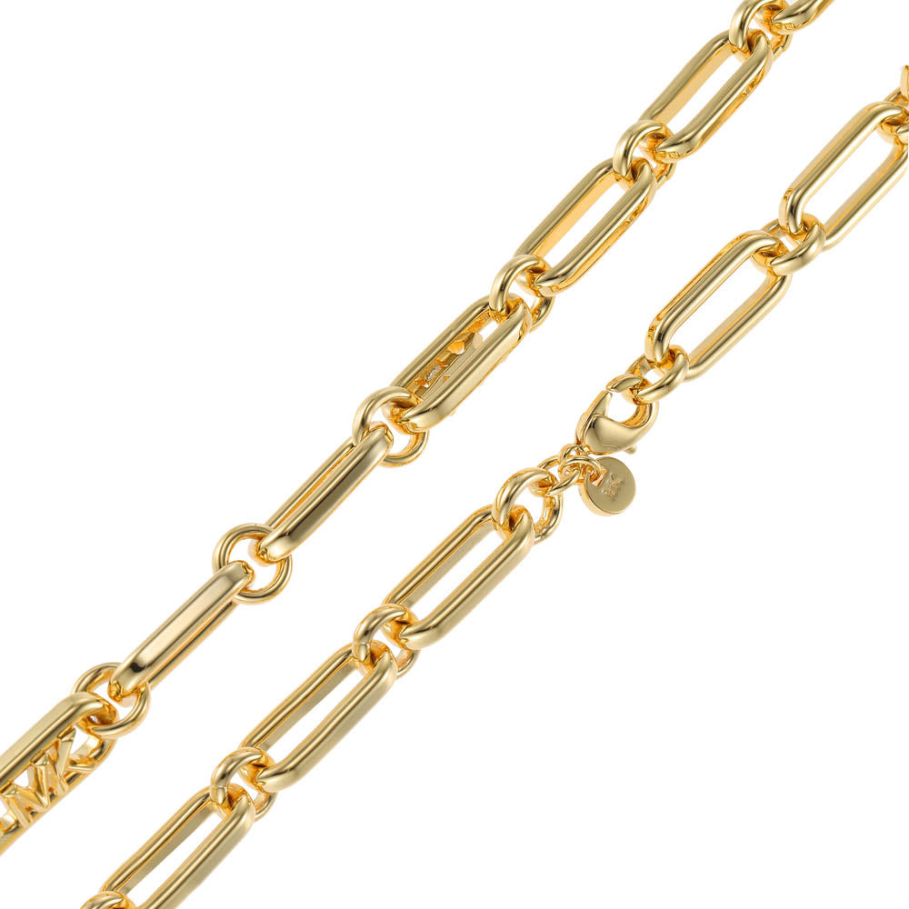 Michael Kors 14ct Gold Plated Brass Premium Empire Link Chain