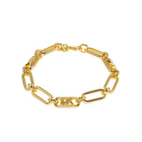 Michael Kors 14ct Yellow Gold Plated Brass Premium Empire Link Chain Bracelet
