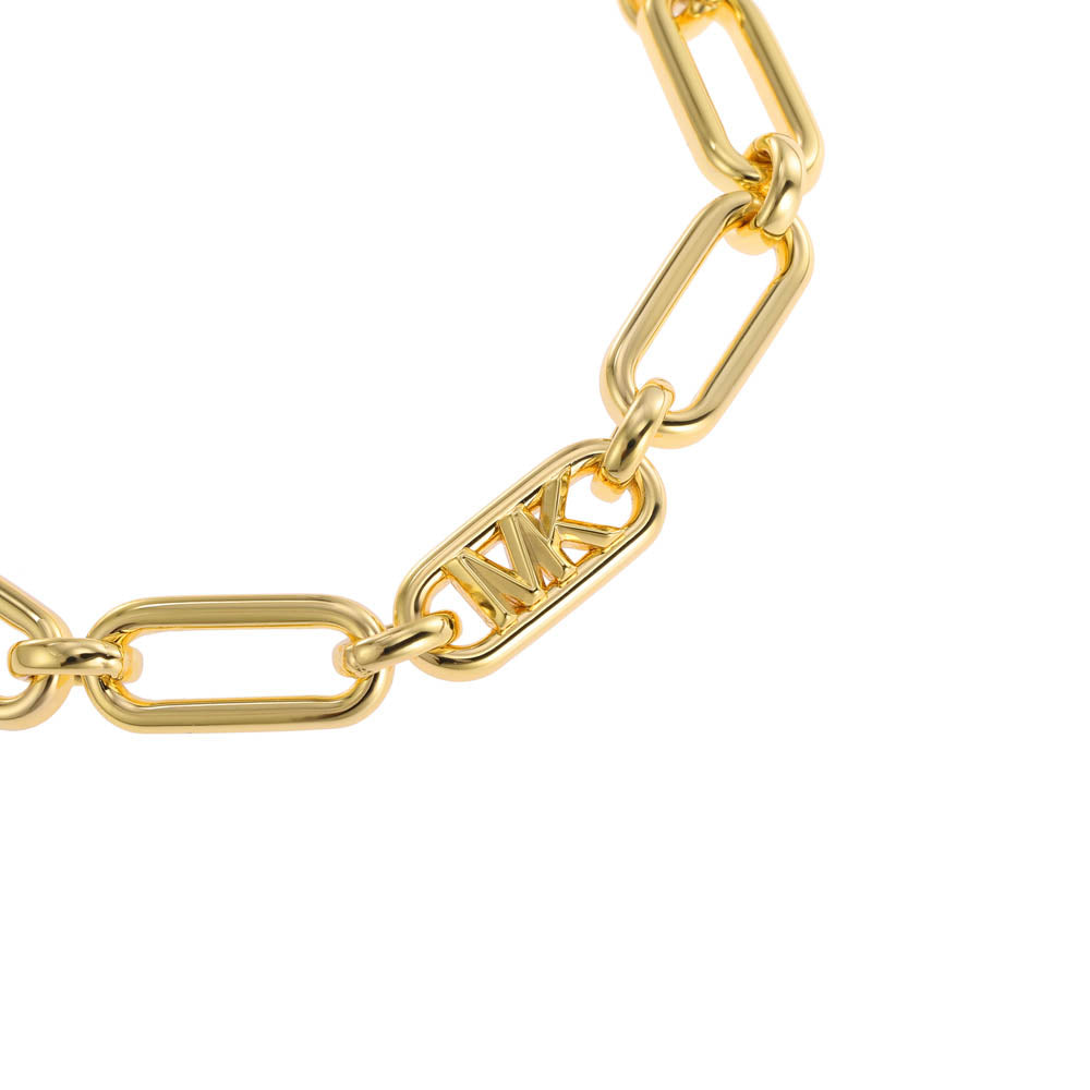 Michael Kors 14ct Yellow Gold Plated Brass Premium Empire Link Chain Bracelet