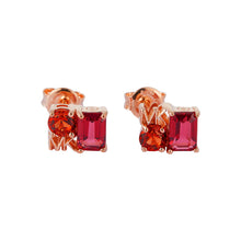 Load image into Gallery viewer, Michael Kors 14ct Rose Gold Plated Sterling Silver Mixed Stone Stud Earring