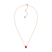 Load image into Gallery viewer, Michael Kors 14ct Rose Gold Plated Stainless Steel Premium Mixed Stone Pendant with Chain