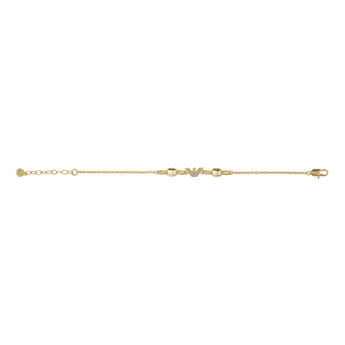 Emporio Armani Gold Plated Brass Sentimental CZ Bracelet