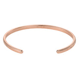 Emporio Armani Rose Gold Plated Sterling Silver CZ Cuff Bangle