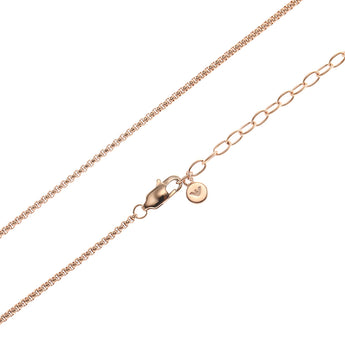 Emporio Armani Rose Gold Plated Stainless Steel Black Lacquer Components Pendant With Chain