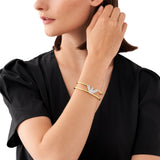 Emporio Armani Gold Plated Brass Fashion Cuff Bangle