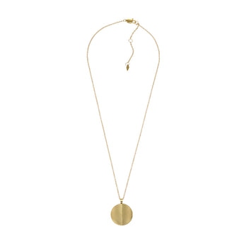 Fossil Yellow Gold Plated Stainless Steel  Harlow Pendant with Chain