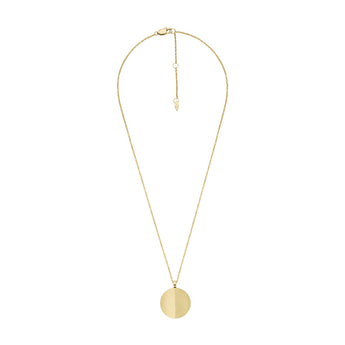 Fossil Yellow Gold Plated Stainless Steel  Harlow Pendant with Chain