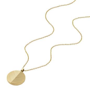 Fossil Yellow Gold Plated Stainless Steel  Harlow Pendant with Chain