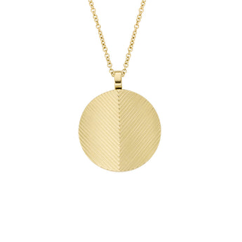 Fossil Yellow Gold Plated Stainless Steel  Harlow Pendant with Chain