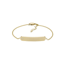 Load image into Gallery viewer, Fossil Yellow Gold Plated Stainless Steel Drew ID Bracelet