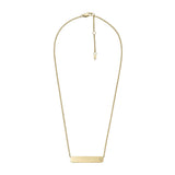 Fossil Yellow Gold Plated Stainless Steel Drew ID Pendant with Chain