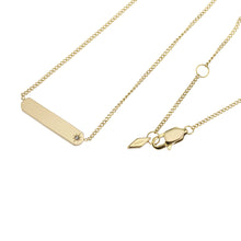 Load image into Gallery viewer, Fossil Yellow Gold Plated Stainless Steel Drew Bar Pendant with Chain