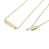 Fossil Yellow Gold Plated Stainless Steel Drew Bar Pendant with Chain