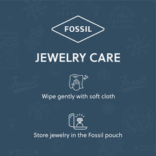 Load image into Gallery viewer, Fossil Yellow Gold Plated Stainless Steel Drew Bar Pendant with Chain
