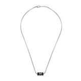 Emporio Armani Stainless Steel Black Matte Lacquer Pendant With Chain