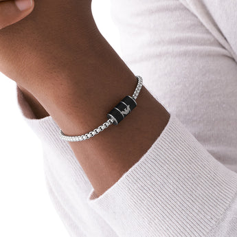 Emporio Armani Stainless Steel Black Matte Lacquer Bracelet