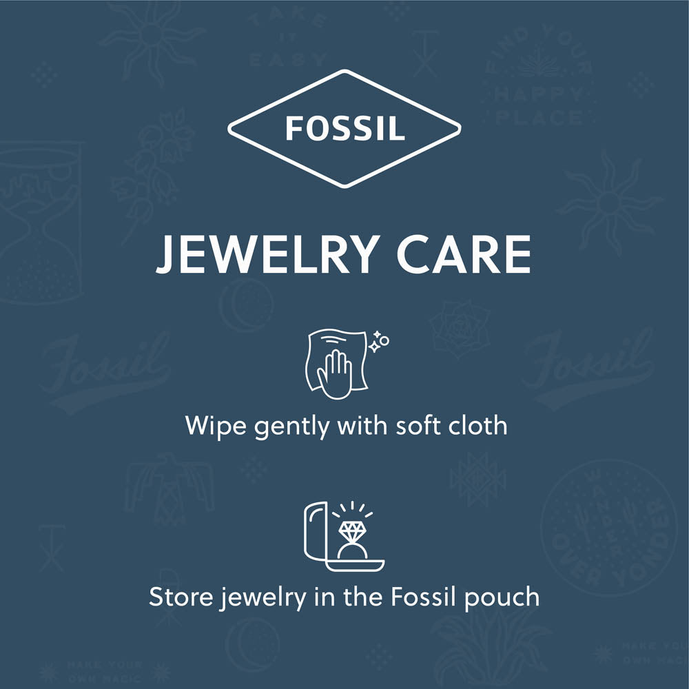 Fossil Rose Gold Plated Stainless Steel Drew Heart Bracelet