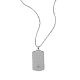 Emporio Armani Stainless Steel Dog Tag Pendant With Chain
