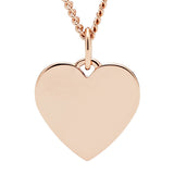 Fossil Rose Gold Plated Stainless Steel Drew Heart Pendant with Chain