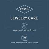 Fossil Yellow Gold Plated Stainless Steel Drew Heart Bracelet