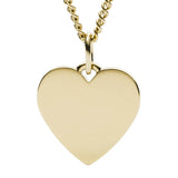 Fossil Yellow Gold Plated Stainless Steel Drew Heart Pendant with Chain