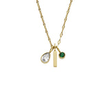 Fossil Yellow Gold Plated Stainless Steel Sadie Pendant with Chain