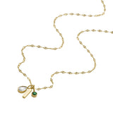 Fossil Yellow Gold Plated Stainless Steel Sadie Pendant with Chain