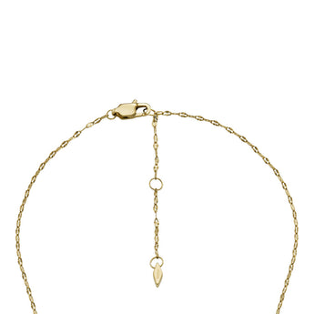 Fossil Yellow Gold Plated Stainless Steel Sadie Pendant with Chain