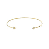 Fossil Yellow Gold Plated Stainless Steel Sadie Trio Glitz Cuff Bangle