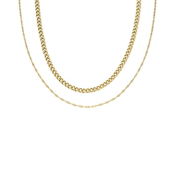 Fossil Yellow Gold Plated Stainless Steel Chain Set