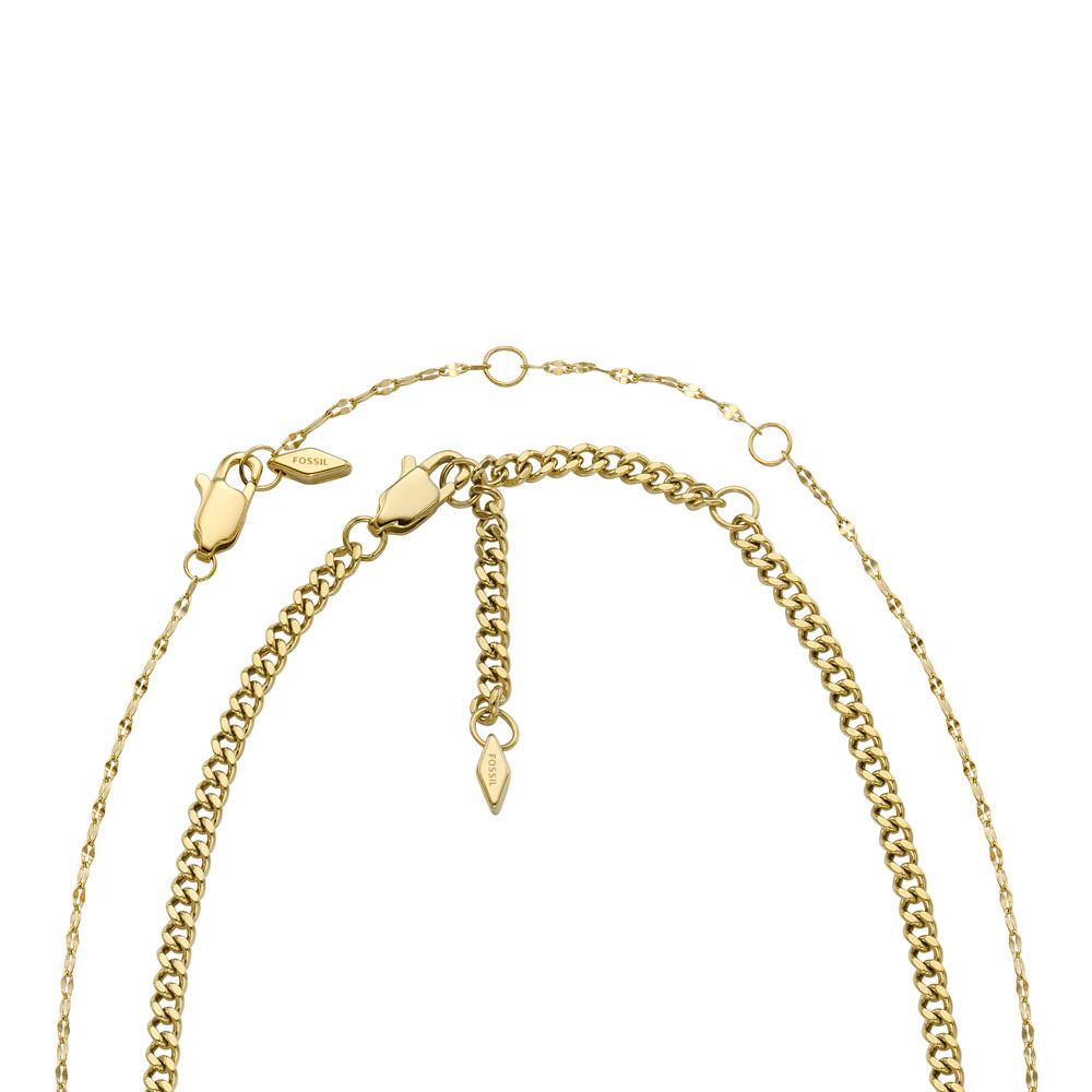 Fossil Yellow Gold Plated Stainless Steel Chain Set