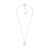 Fossil Yellow Gold Plated Stainless Steel White Mother Of Pearl Butterfly Pendant with Chain