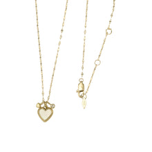 Load image into Gallery viewer, Fossil Yellow Gold Plated Stainless Steel MOP Earring &amp; Pendant with Chain Set