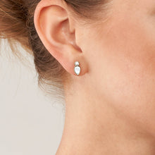 Load image into Gallery viewer, Fossil Yellow Gold Plated Stainless Steel Mother Of Pearl Teardrop Stud Earring