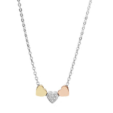 Load image into Gallery viewer, Fossil Multi Tone Gold Plated Stainless Steel Jewelry Heart Pendant with Chain