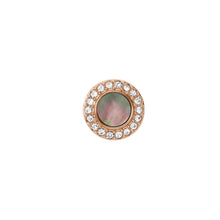 Load image into Gallery viewer, Fossil Rose Gold Plated Stainless Steel Gray Mother Of Pearl Glitz Stud Earring