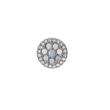 Fossil Silver Plated Stainless Steel Blue Mosaic Stud Earring