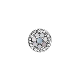 Fossil Silver Plated Stainless Steel Blue Mosaic Stud Earring