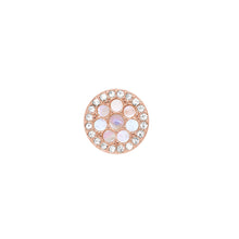 Load image into Gallery viewer, Fossil Rose Gold Plated Stainless Steel Mosaic Mother Of Pearl Round Stud Earring