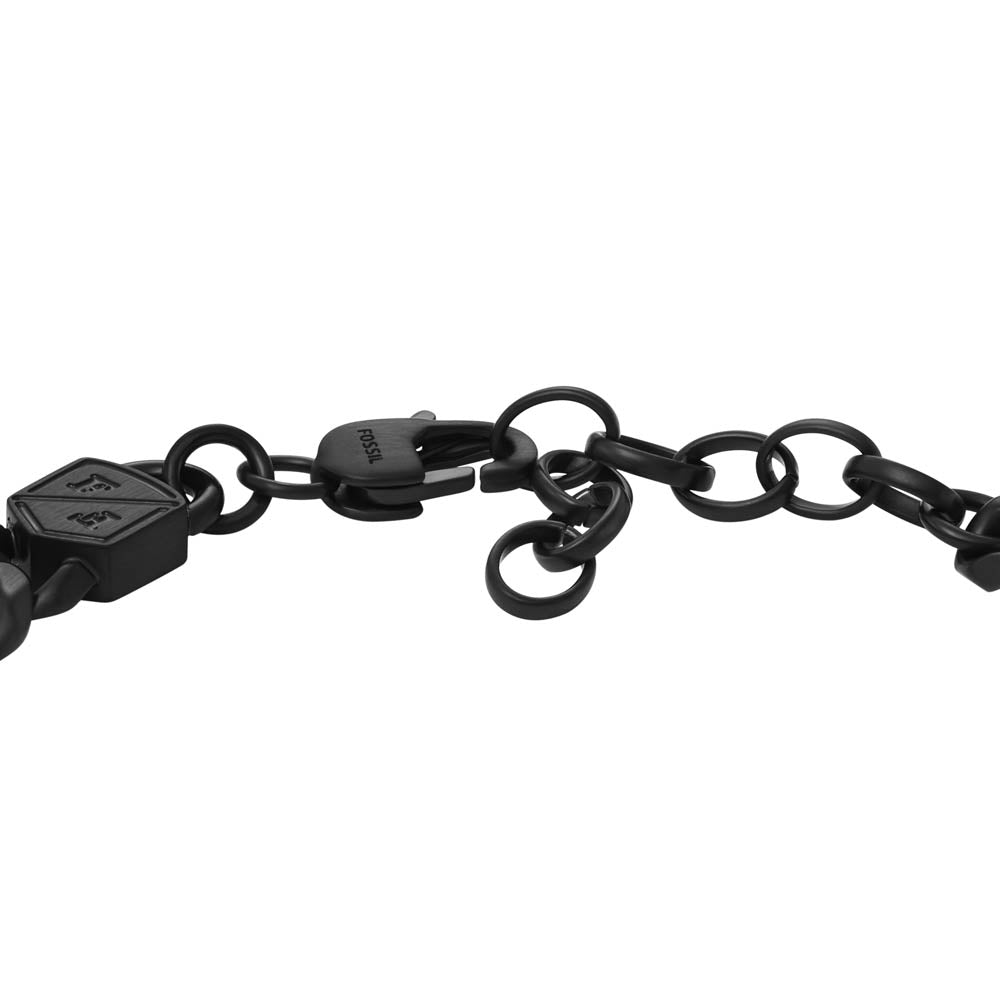 Fossil Black Stainless Steel Jewelry Bold Black 16.5+5cm Bracelet