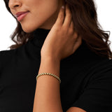 Fossil Yellow Gold Plated Stainless Steel Jewelry 20+2cm Bracelet