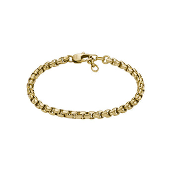 Fossil Yellow Gold Plated Stainless Steel Jewelry 20+2cm Bracelet