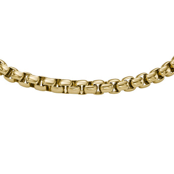 Fossil Yellow Gold Plated Stainless Steel Jewelry 20+2cm Bracelet